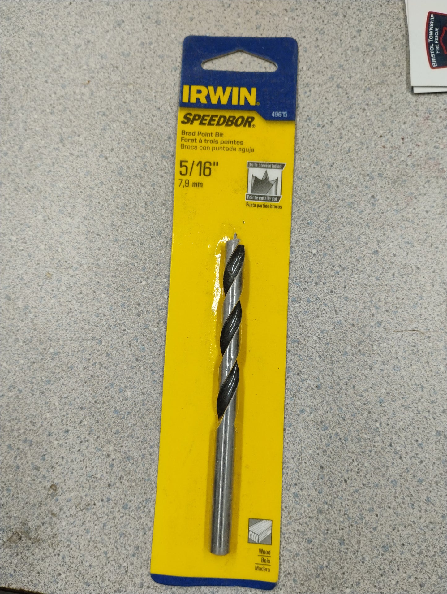 IRWIN SPEEDBOR 5/16" BRAD POINT BIT #49615