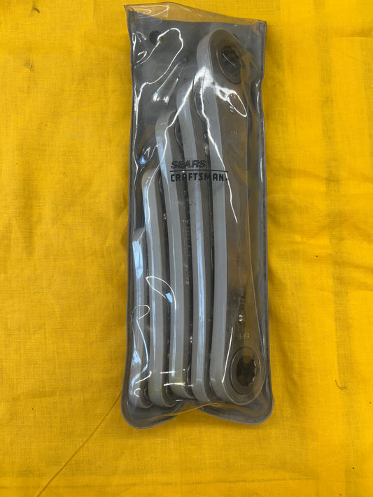 Vintage Craftsman 5-piece Metric Box End Ratcheting Wrench Set #94369