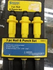 Steelton Tools 3pc Nail & Punch Set Cushion Grip 1/32" 1/16" 3/32" 530511